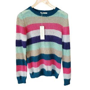 NWT Silvia Novelli Colorblock Mohair Blend Sweater - Size M, Made in Italy